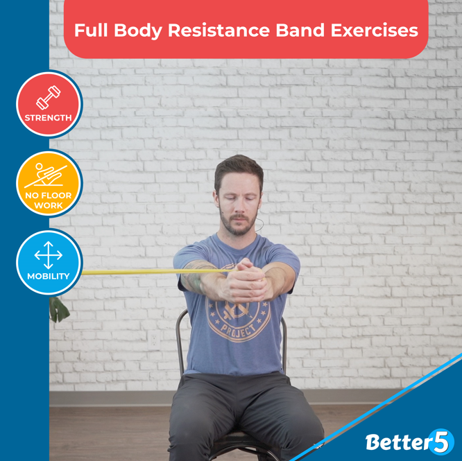 More Life Health Resistance Band for Seniors - Exercise Band to Improve  Mobility and Strength - Chair Exercises for Seniors Including Videos and