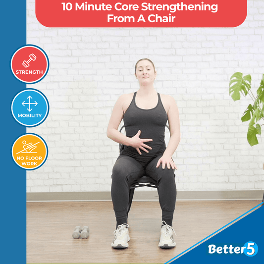 10 Minute Core Strengthening From A Chair Digital Class