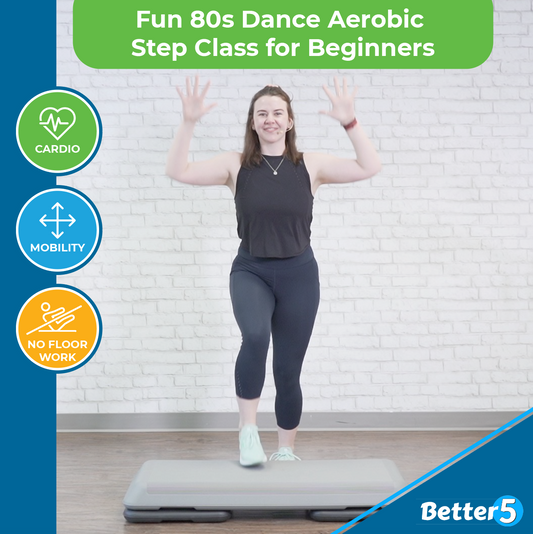 Fun 80s Dance Aerobics Step Class For Beginners Digital Class